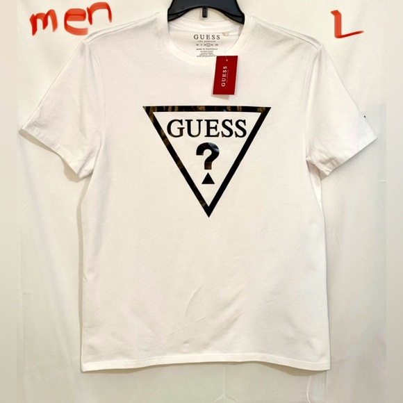 Guess White Short Sleeve Tee with Iconic Logo - Picture 1 of 2